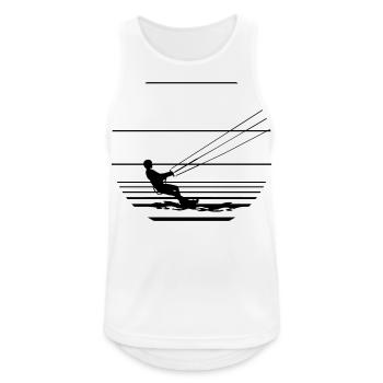 Kite - Männer Tank Top atmungsaktiv - Weiß - Vorne - Nick (188cm)