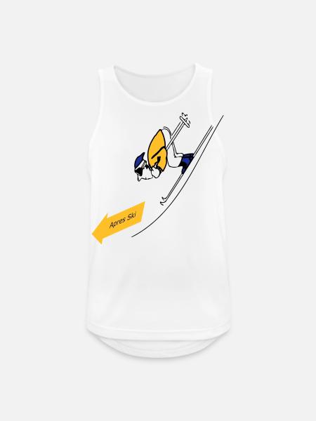 Apres ski - Männer Tank Top atmungsaktiv - Weiß
