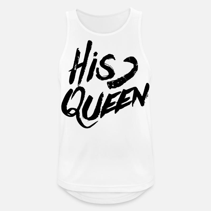 His Queen - Männer Tank Top atmungsaktiv - Weiß