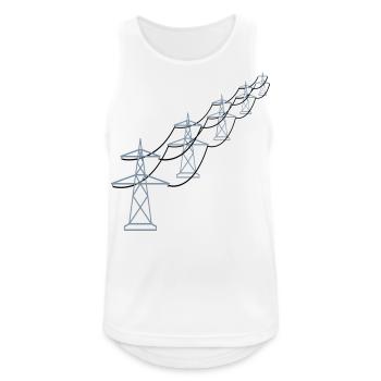 long row pattern many track stream mast stream - Men's Breathable Tank Top - white - Front - Nick (188cm)