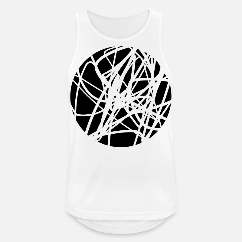 Scribbled chaotic strokes pattern - Men's Breathable Tank Top - white