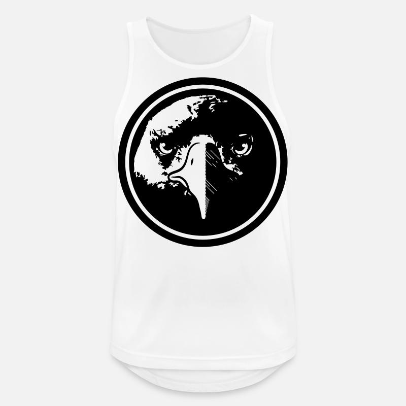 Eagle Eagle head button - Men's Breathable Tank Top - white