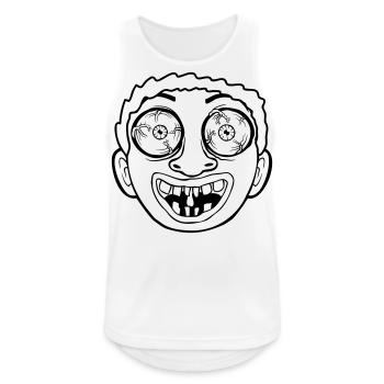 Creepy crazy horror face - Men's Breathable Tank Top - white - Front - Nick (188cm)
