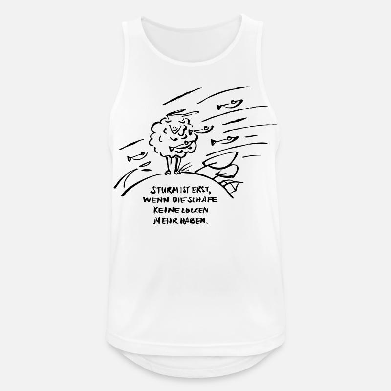 Sturm ist... einfarbig - Männer Tank Top atmungsaktiv - Weiß