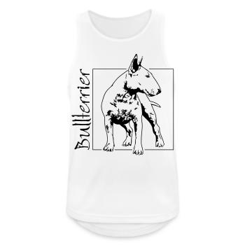 BULLTERRIER dog portrait dogs dog Wilsigns - Men's Breathable Tank Top - white - Front - Nick (188cm)