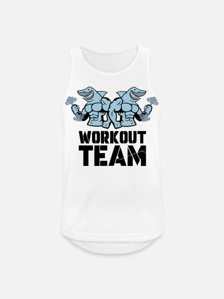 Shark Hai Bodybuilding Workout - Men's Breathable Tank Top - white