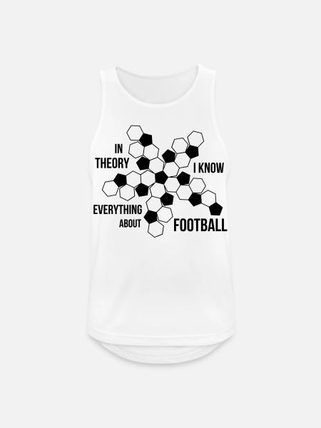Fußball Geometrie - Männer Tank Top atmungsaktiv - Weiß