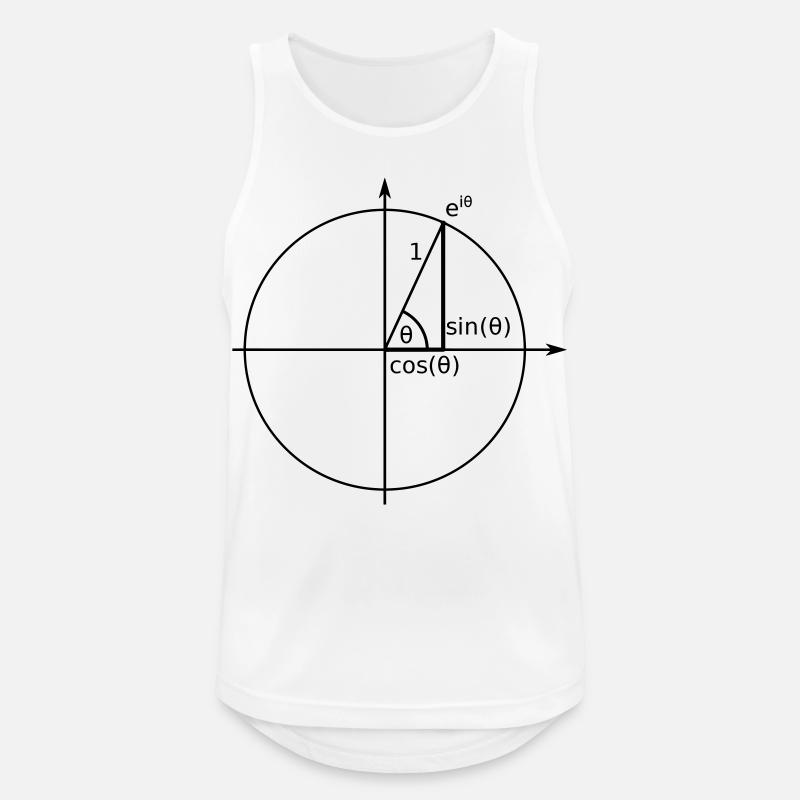 Einheitskreis Euler - Männer Tank Top atmungsaktiv - Weiß