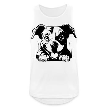 Staffordshire Bull Terrier - Débardeur respirant Homme - blanc - Devant - Nick (188cm)