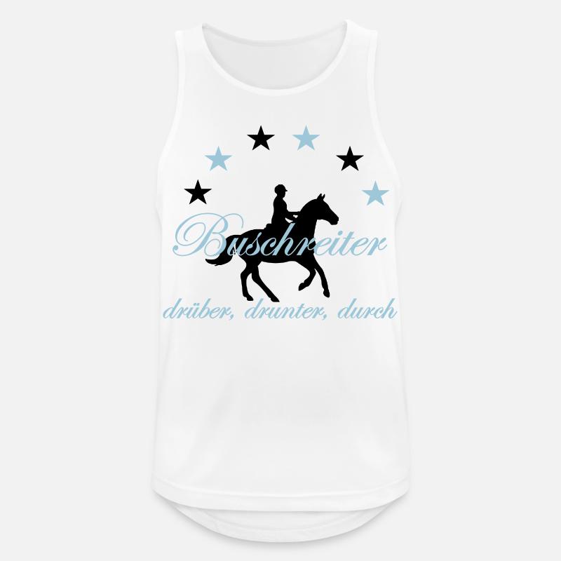 Buschreiter, drüber, drunter, durch - Männer Tank Top atmungsaktiv - Weiß