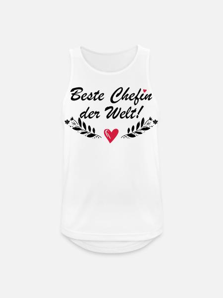 Beste Chefin der Welt - Männer Tank Top atmungsaktiv - Weiß