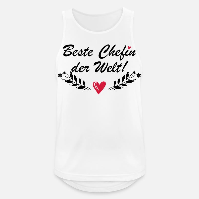 Beste Chefin der Welt - Männer Tank Top atmungsaktiv - Weiß