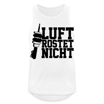 Luft rostet nicht - Männer Tank Top atmungsaktiv - Weiß - Vorne - Nick (188cm)