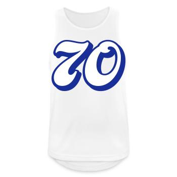 70 years birthday congratulations - Men's Breathable Tank Top - white - Front - Nick (188cm)