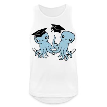 2 Octopus passed two high school graduation college - Men's Breathable Tank Top - white - Front - Nick (188cm)