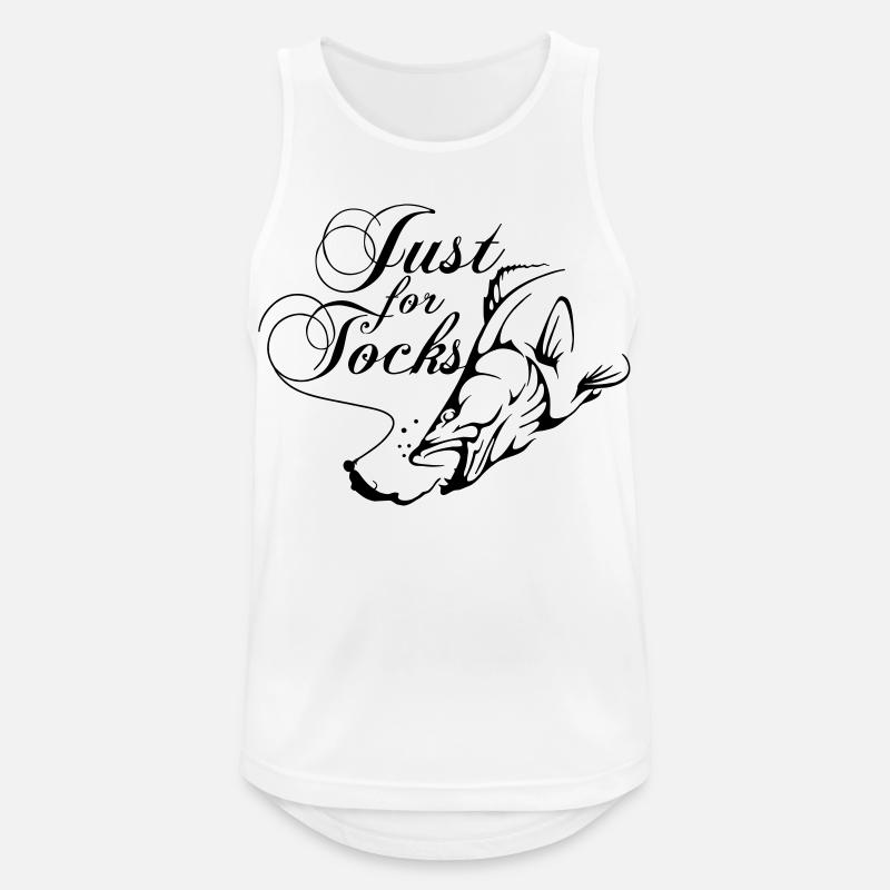 Just for tocks - Männer Tank Top atmungsaktiv - Weiß