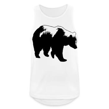 bear - brown bear - hunting - hunter - Men's Breathable Tank Top - white - Front - Nick (188cm)