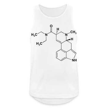 LSD Lysergsäurediethylamid Molekül - Männer Tank Top atmungsaktiv - Weiß - Vorne - Nick (188cm)