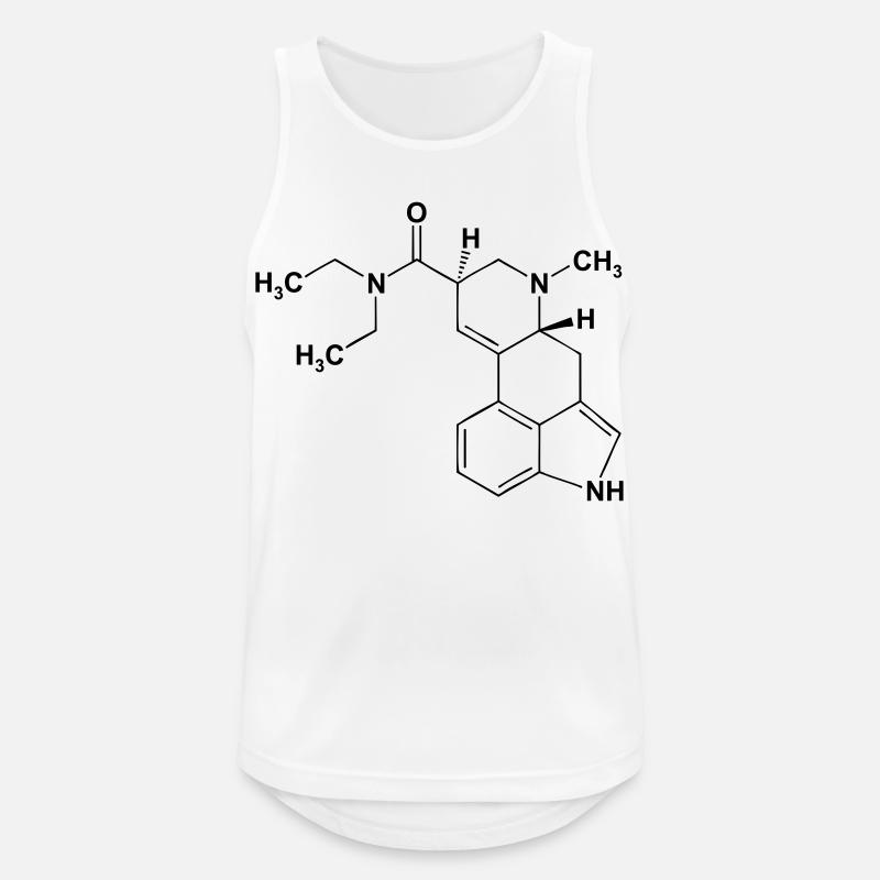 LSD Lysergsäurediethylamid Molekül - Männer Tank Top atmungsaktiv - Weiß