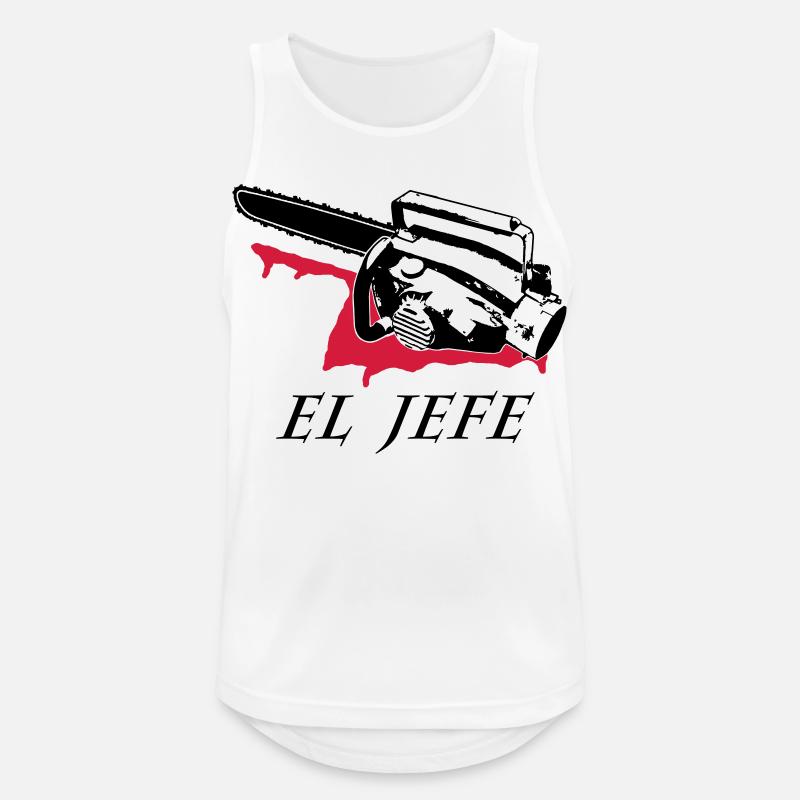 el jefe - Männer Tank Top atmungsaktiv - Weiß