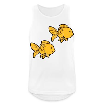 Poisson Poisson Rouge - Débardeur respirant Homme - blanc - Devant - Nick (188cm)