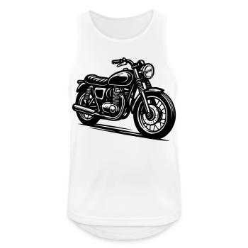 Moto Ancienne - Débardeur respirant Homme - blanc - Devant - Nick (188cm)