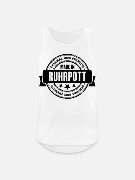 Made in Ruhrpott - Männer Tank Top atmungsaktiv - Weiß