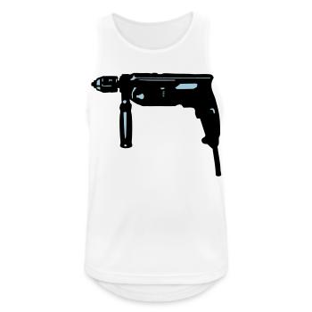 Drill - Men's Breathable Tank Top - white - Front - Nick (188cm)