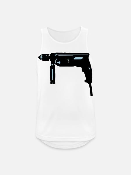 Drill - Men's Breathable Tank Top - white
