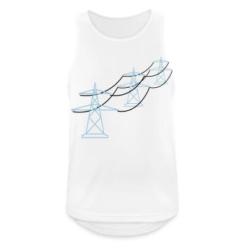 reihe muster viele trasse strom mast strommast ele - Männer Tank Top atmungsaktiv - Weiß - Vorne - Nick (188cm)