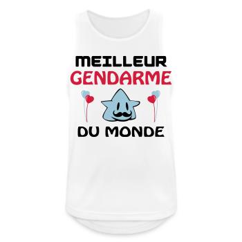 BEST GENDARME IN THE WORLD - Men's Breathable Tank Top - white - Front - Nick (188cm)