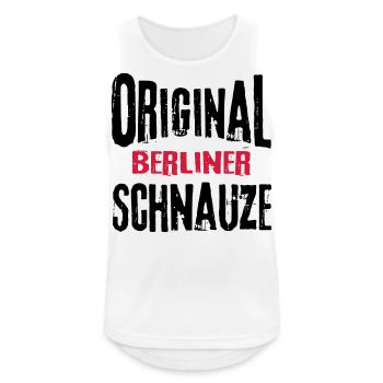 Berliner Schnauze Berlin Berlinerin Lustig Sprüche - Männer Tank Top atmungsaktiv - Weiß - Vorne - Nick (188cm)
