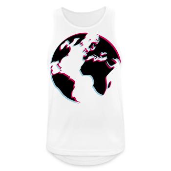 3d erde planet welt kontinente karte laender meer - Männer Tank Top atmungsaktiv - Weiß - Vorne - Nick (188cm)