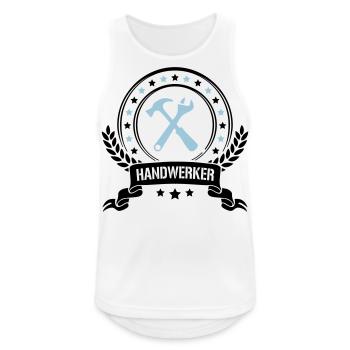 Handwerker - Männer Tank Top atmungsaktiv - Weiß - Vorne - Nick (188cm)