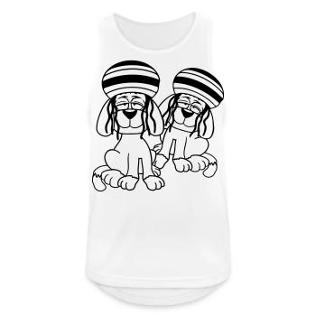 2 Dogs Reggae Dreadlocks Hat Chill Relaxed - Men's Breathable Tank Top - white - Front - Nick (188cm)