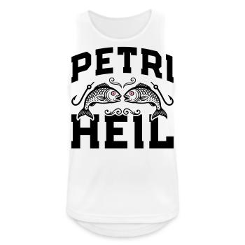 Petri Heil Fischen - Männer Tank Top atmungsaktiv - Weiß - Vorne - Nick (188cm)