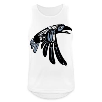 Indianer Totem Rabe - Männer Tank Top atmungsaktiv - Weiß - Vorne - Nick (188cm)