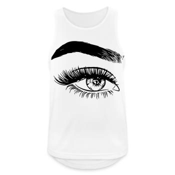 Auge links Geschenk Geschenkidee - Männer Tank Top atmungsaktiv - Weiß - Vorne - Nick (188cm)