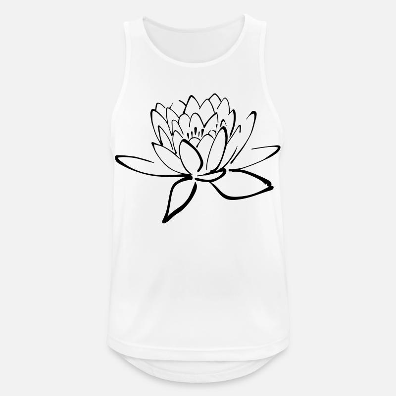 Lotusblume - Männer Tank Top atmungsaktiv - Weiß
