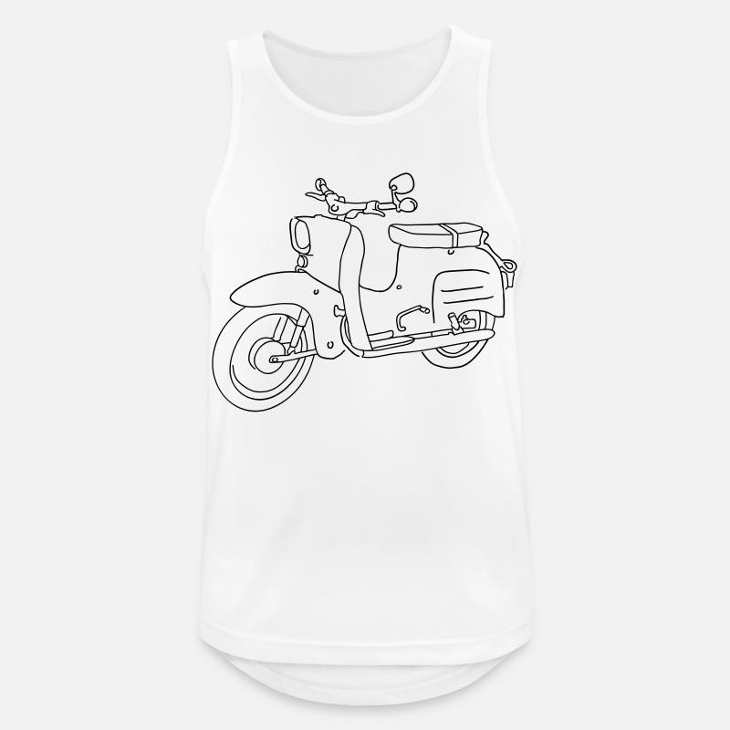 Motorroller, Moped Schwalbe - Männer Tank Top atmungsaktiv - Weiß