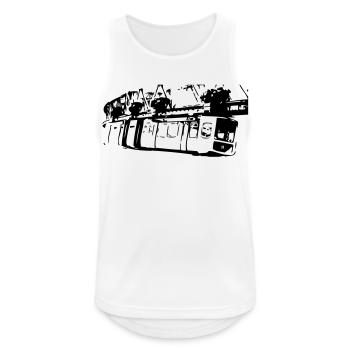 Schwebebahn - Männer Tank Top atmungsaktiv - Weiß - Vorne - Nick (188cm)