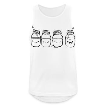 Mason Jars smoothies green juices - Männer Tank Top atmungsaktiv - Weiß - Vorne - Nick (188cm)
