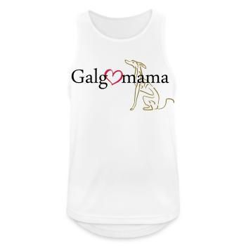 Galgomama - Männer Tank Top atmungsaktiv - Weiß - Vorne - Nick (188cm)