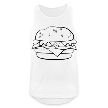Burger drawing - Men's Breathable Tank Top - white - Front - Nick (188cm)