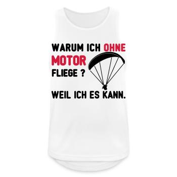 ohne motor paragliding - Männer Tank Top atmungsaktiv - Weiß - Vorne - Nick (188cm)