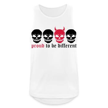 DIFFERENT SKULL - 2C - Men's Breathable Tank Top - white - Front - Nick (188cm)
