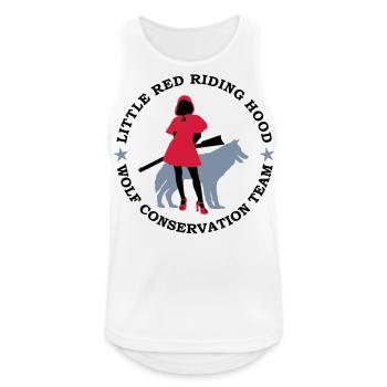Wolf conservation team - Men's Breathable Tank Top - white - Front - Nick (188cm)