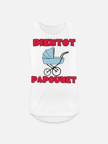 BALD DADDY - Männer Tank Top atmungsaktiv - Weiß