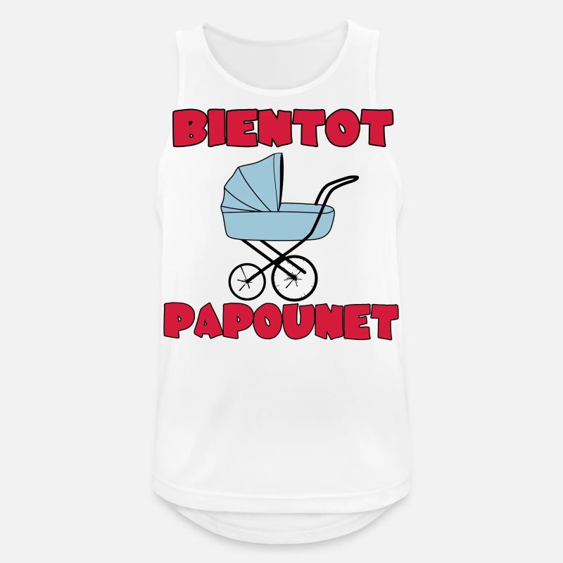 BALD DADDY - Männer Tank Top atmungsaktiv - Weiß