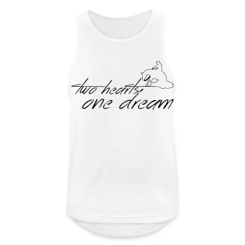 2 hearts 1 dream slider - Männer Tank Top atmungsaktiv - Weiß - Vorne - Nick (188cm)